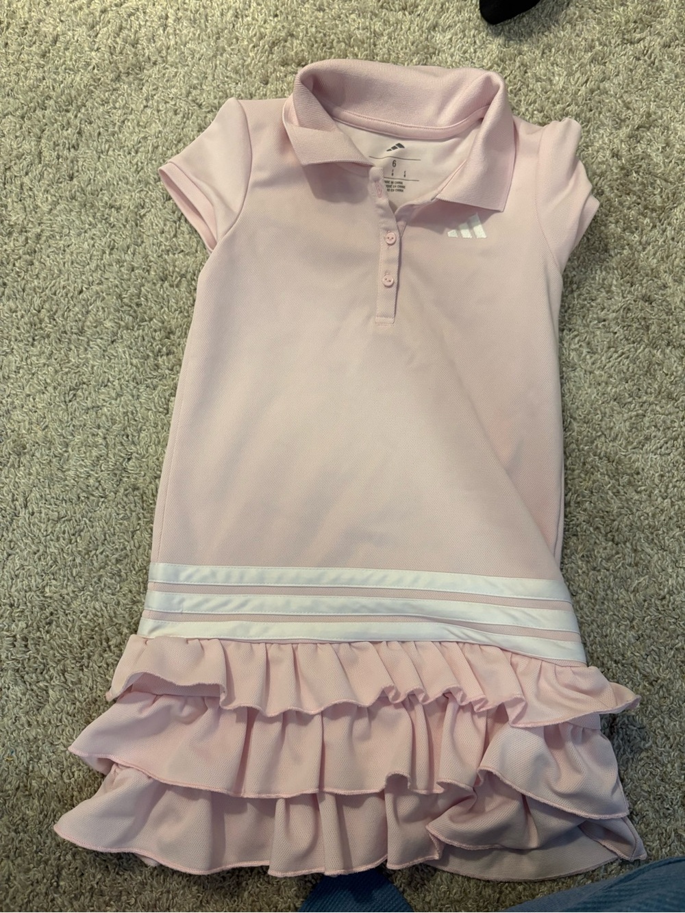 TWO girls adidas Polo dress size 6